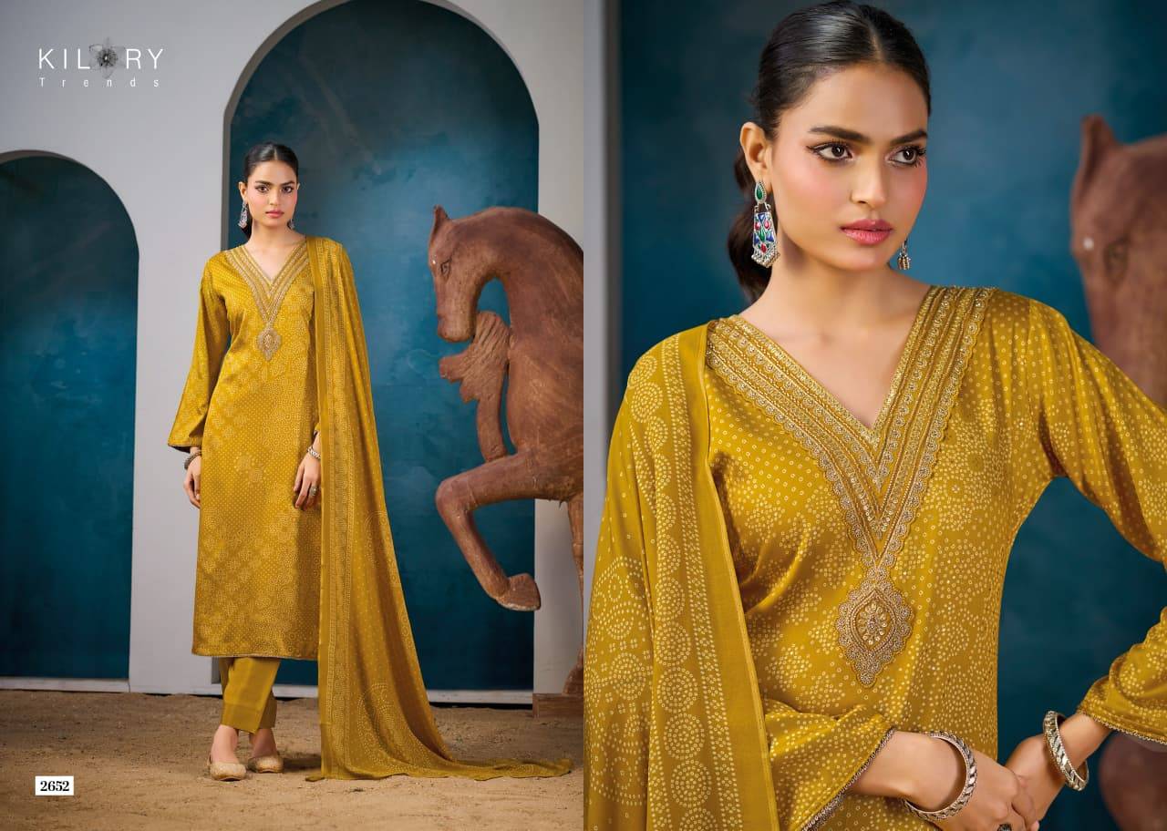 VICTORIA BY KILORY TRENDS 2651 To 2656 Series Stylish Beautiful Colourful GAJJI SILK Dresses At Wholesale Price